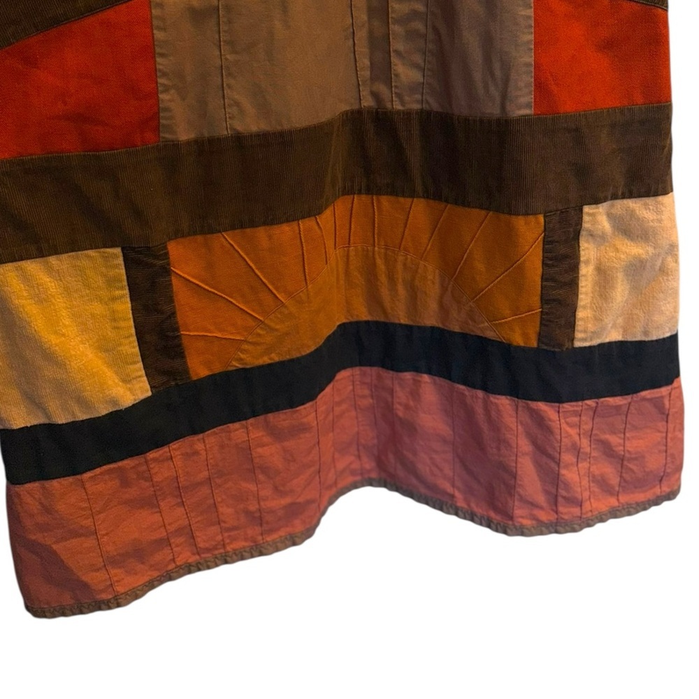 Vintage Folk Art Patchwork Bohemian Hippie Artsy Dress XS / S - Picture 5 of 17